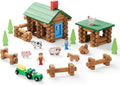 SainSmart Jr. Wooden Log Cabin Set 122 PCS - Classic STEM Toy
