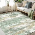 Area Rugs 10x14 for Living Room Bedroom - Machine Washable Light Green