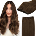 GOO GOO Sew in Hair Extensions 4A Chocolate Brown 16in - Natural