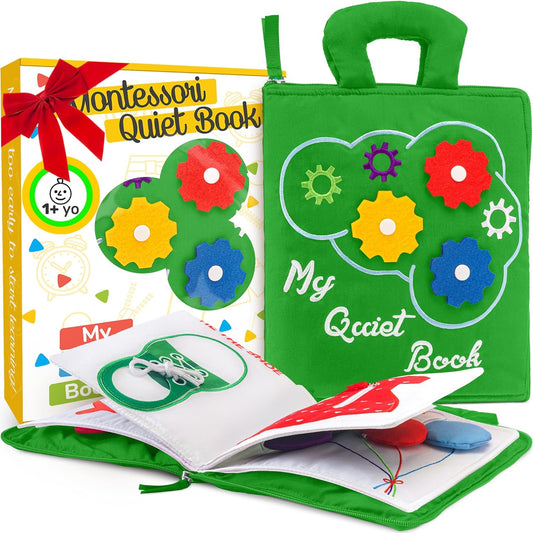 Montessori Busy Book for Toddlers 1-3 - Engaging Travel Toy