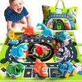 Big Cartoon Truck Car Toys for 1 Year Old Boy with Playmat and Storage