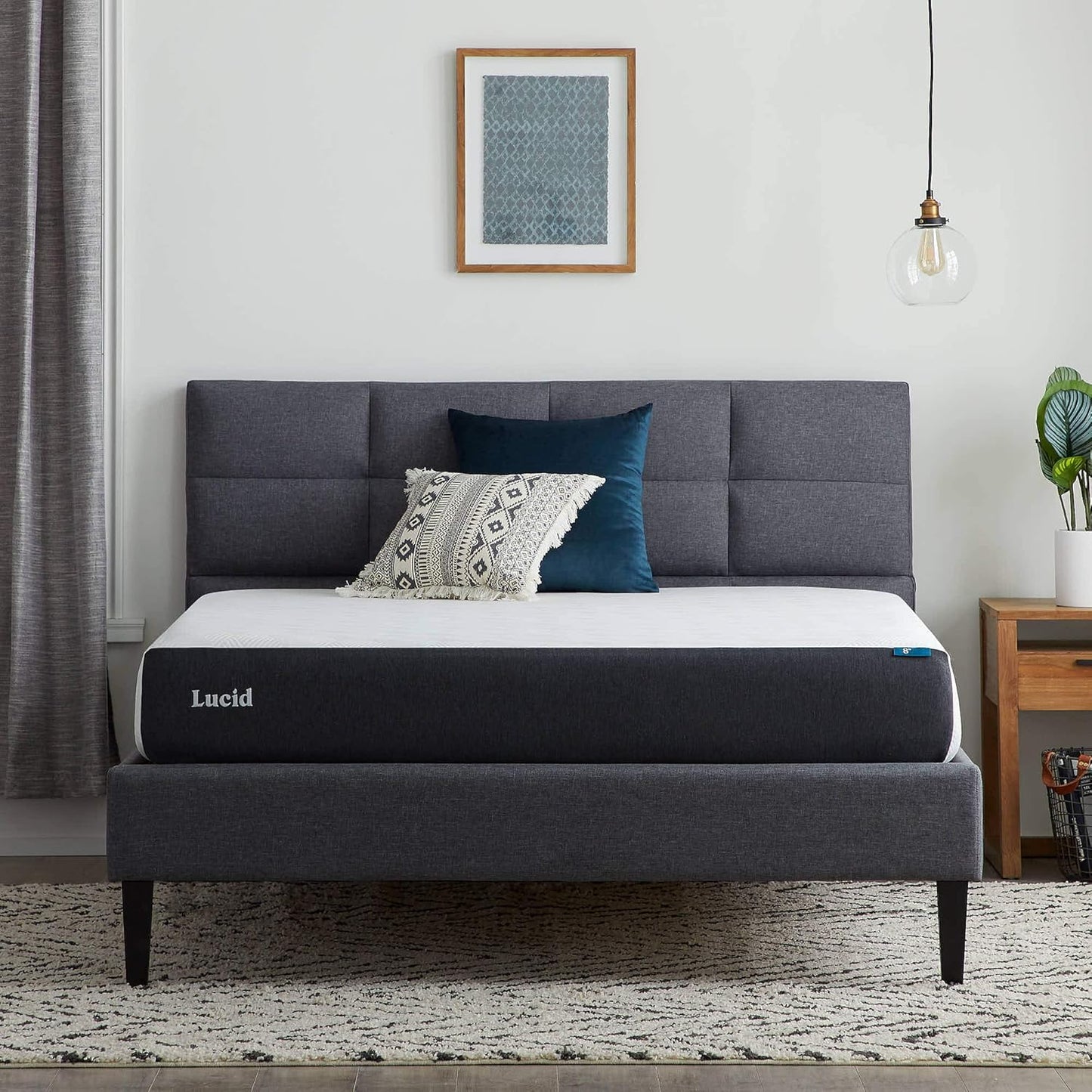 Lucid 8 Inch Memory Foam Mattress for Comfortable Sleep