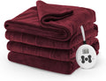 Sunbeam Royal Luxe Cabernet Heated Blanket Twin - Cozy, Easy Care