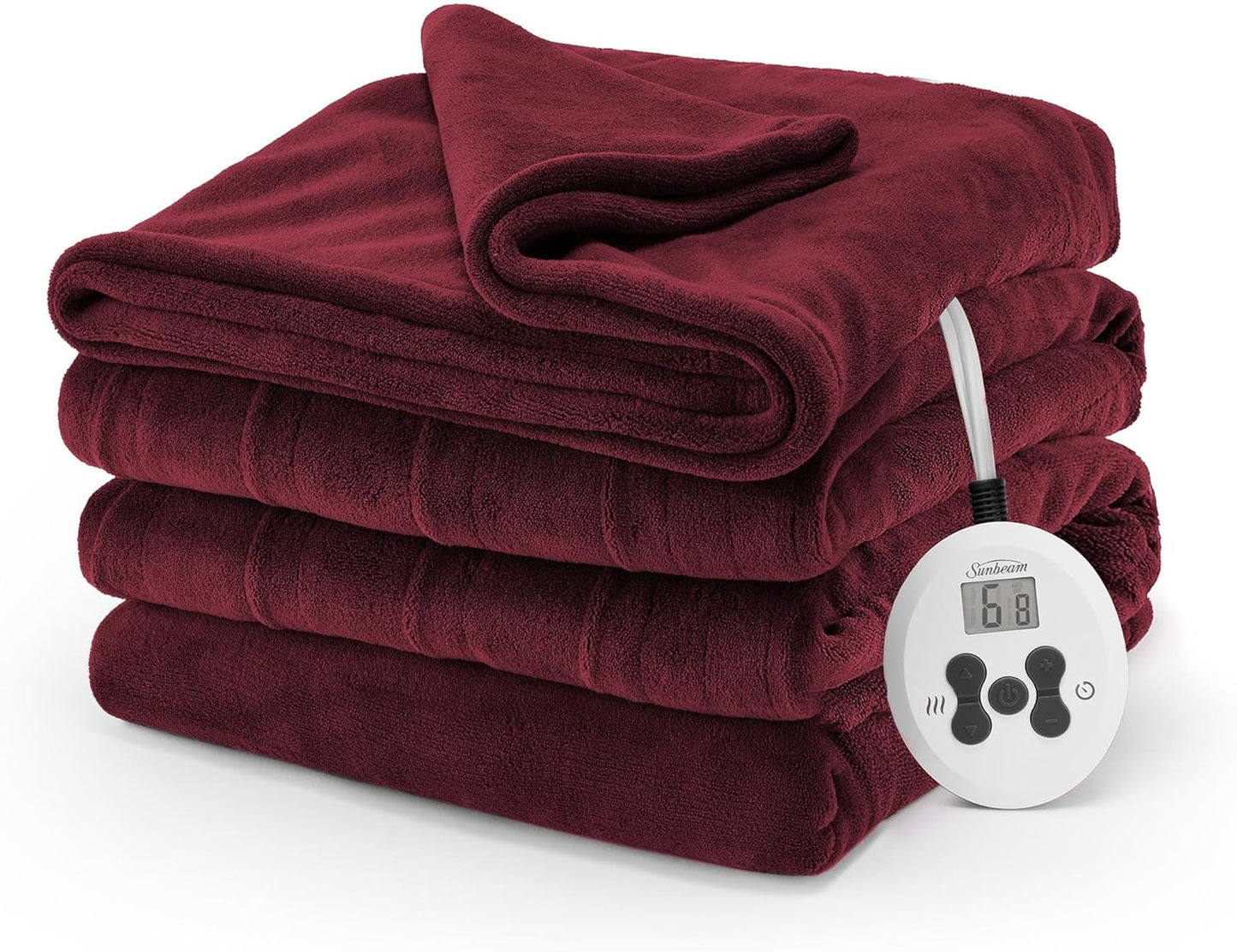Sunbeam Royal Luxe Cabernet Heated Blanket for Cozy Nights