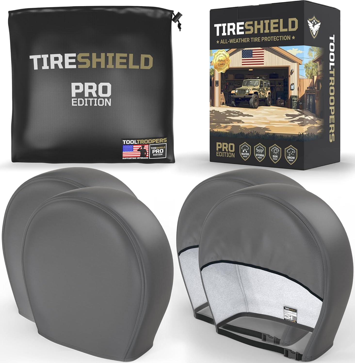 TIRESHIELD PRO Tire Covers Set of 4 for Year-Round Protection