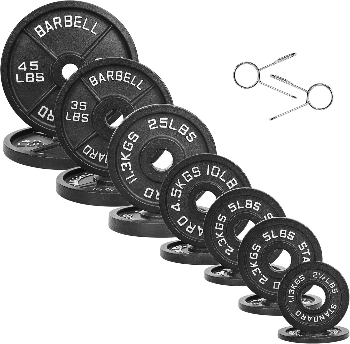 Olympic Cast Iron 2-Inch Weight Plates for Strength Training