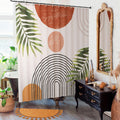 Boho Shower Curtain 72 in x 72 in - Stylish Mid-Century Bathroom