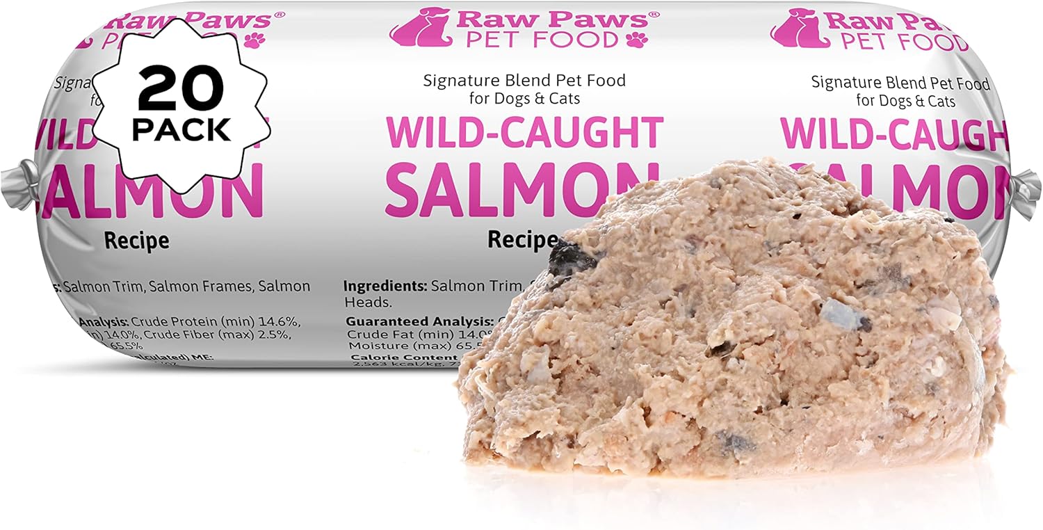 Raw Paws Wild Caught Salmon Dog Food for Healthy Pets
