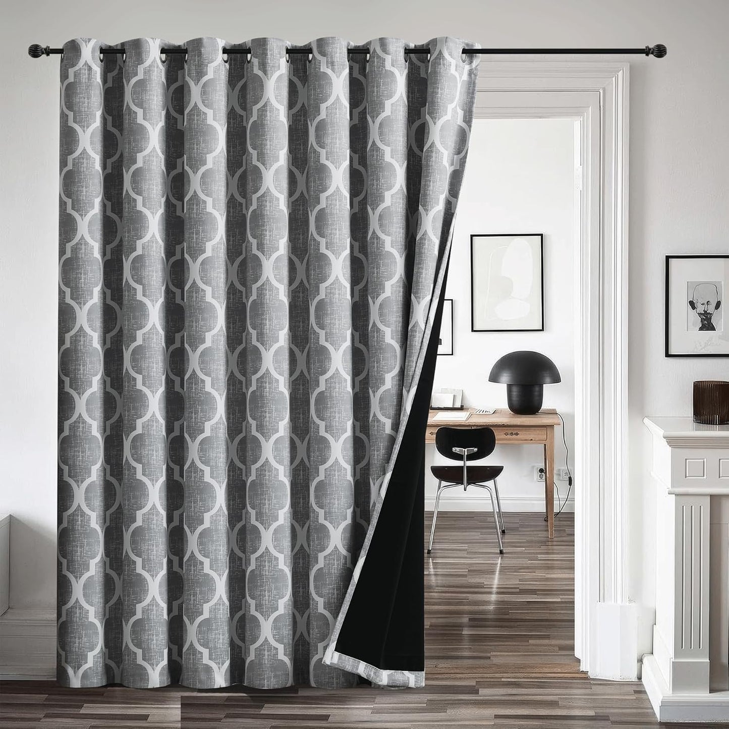 Beauoop 100% Blackout Curtains for Patio Sliding Door 96 in
