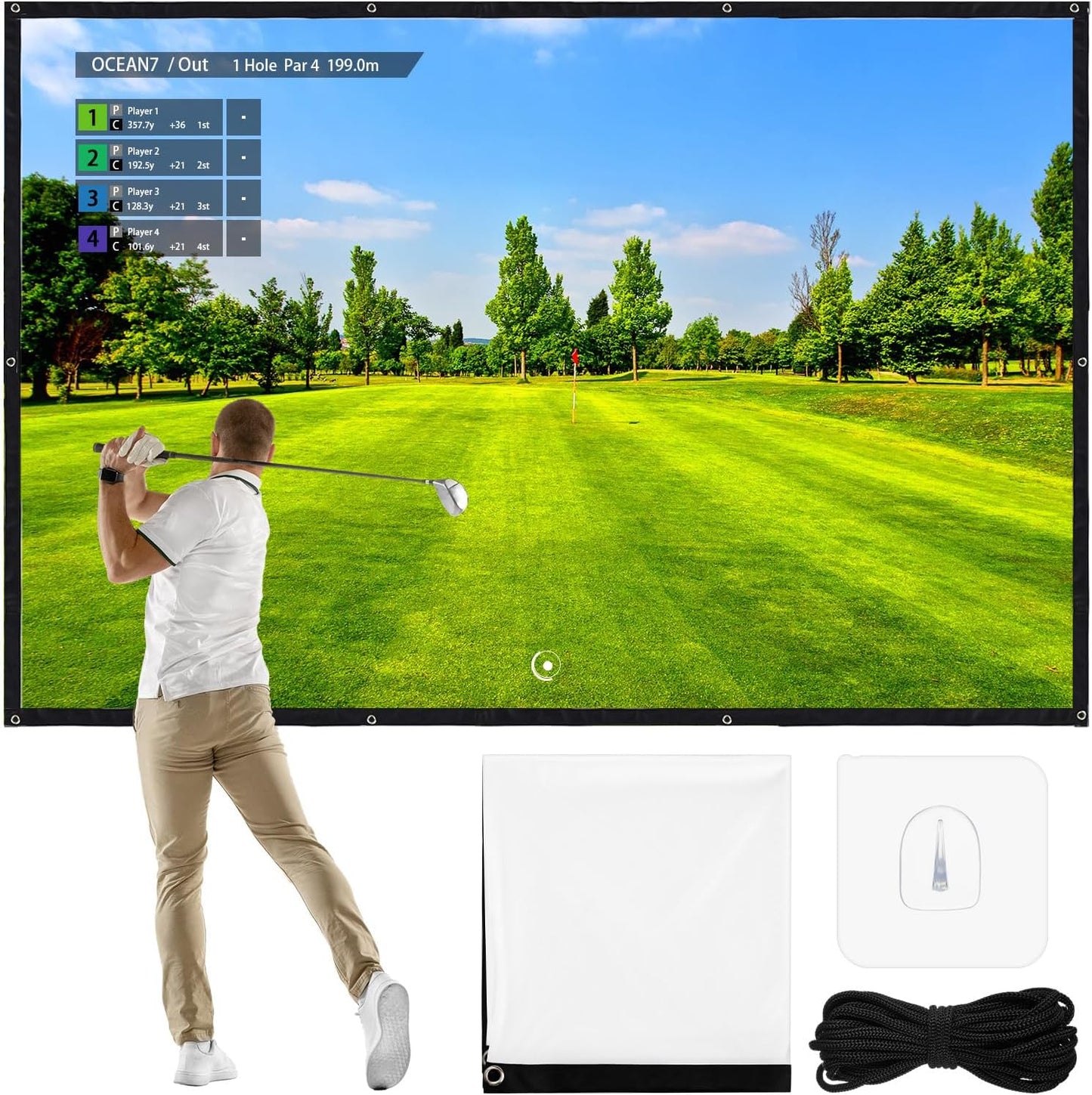 Ultra Clear Golf Screen for Precision Training