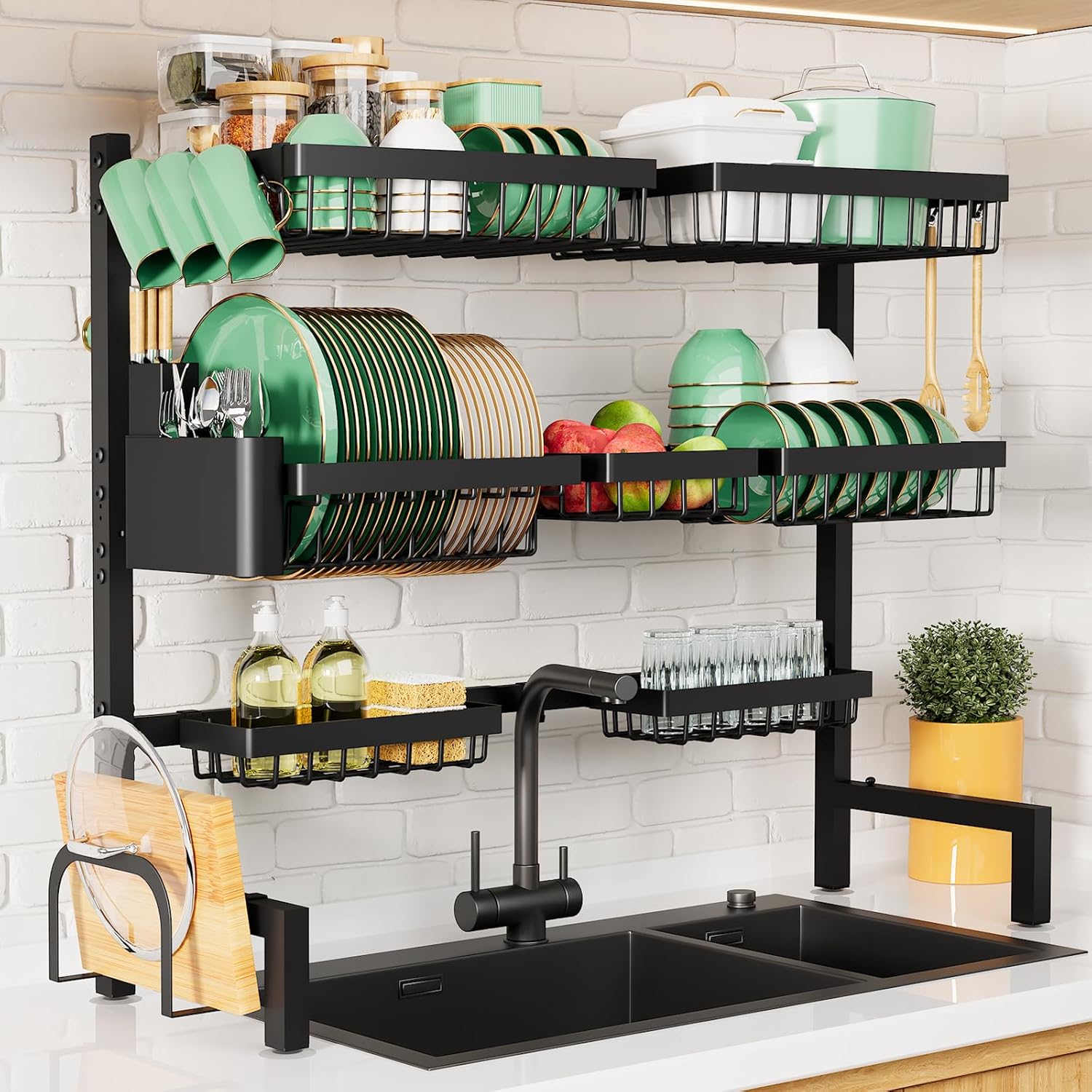 Kitsure Over The Sink Dish Drying Rack for Efficient Kitchen Use