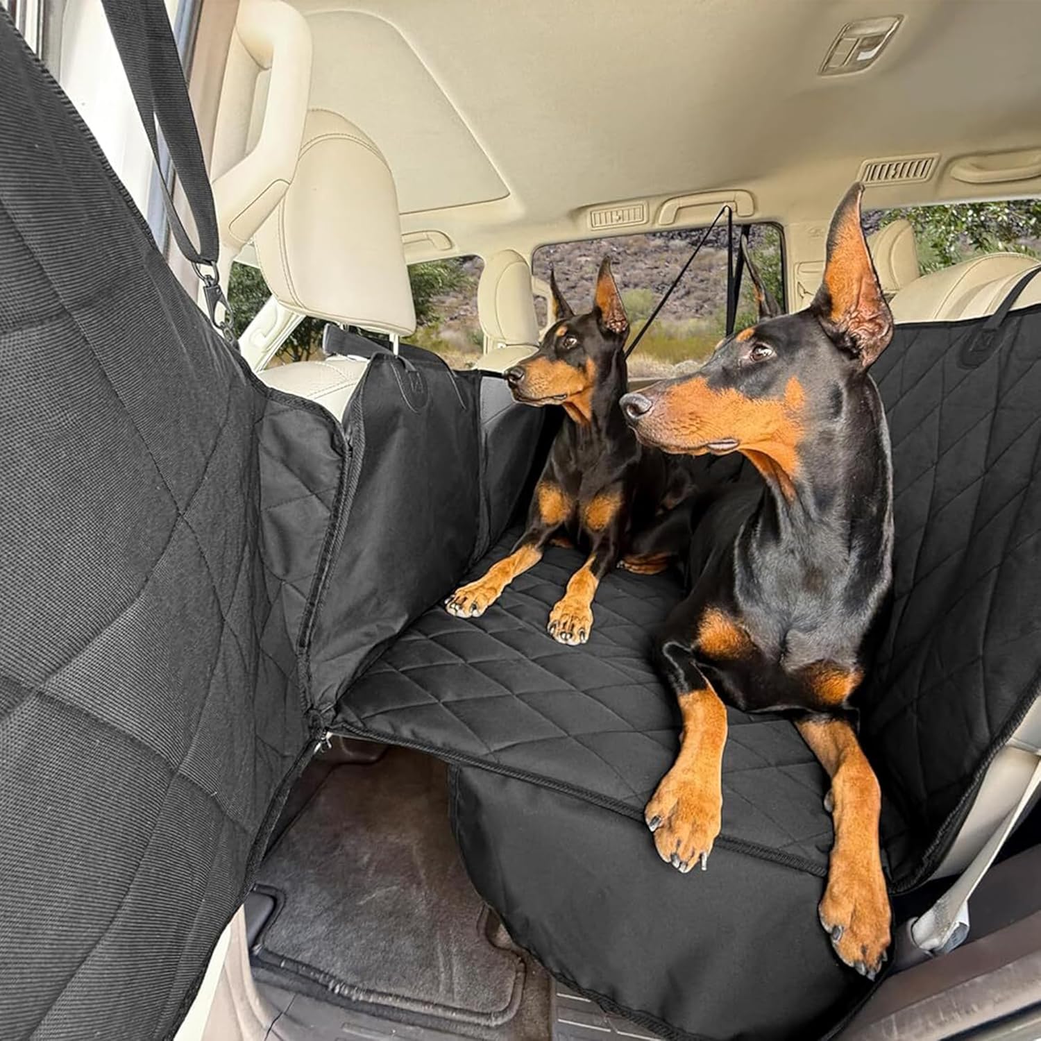 4Knines Hard Bottom Back Seat Extender for Dogs - Waterproof Cover