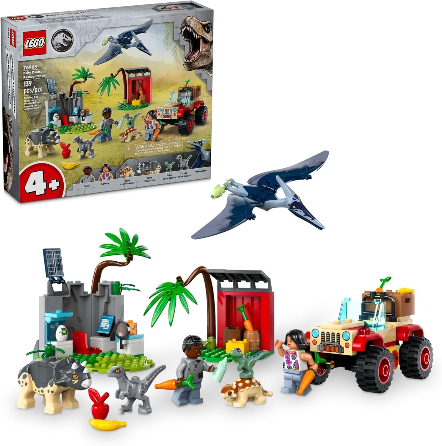 LEGO Jurassic World Baby Dinosaur Rescue Center for Kids Ages 4