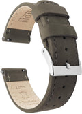 22mm Top Grain Leather Quick Release Watch Band - Easy Swap Comfort