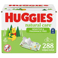 Huggies Natural Care Sensitive Baby Wipes Unscented - Gentle