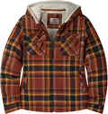 Womens Woodland Berber Lined Hooded Shirt Jacket - Cozy Layer