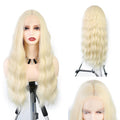 Blonde #613 Synthetic Lace Front Wig Middle Part Loose Wave - Natural