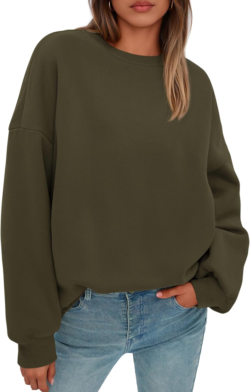 PRETTYGARDEN Oversized Crewneck Sweatshirt for Women Fashion