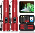 Rechargeable Flashlights High Lumens - Super Bright Zoomable LED