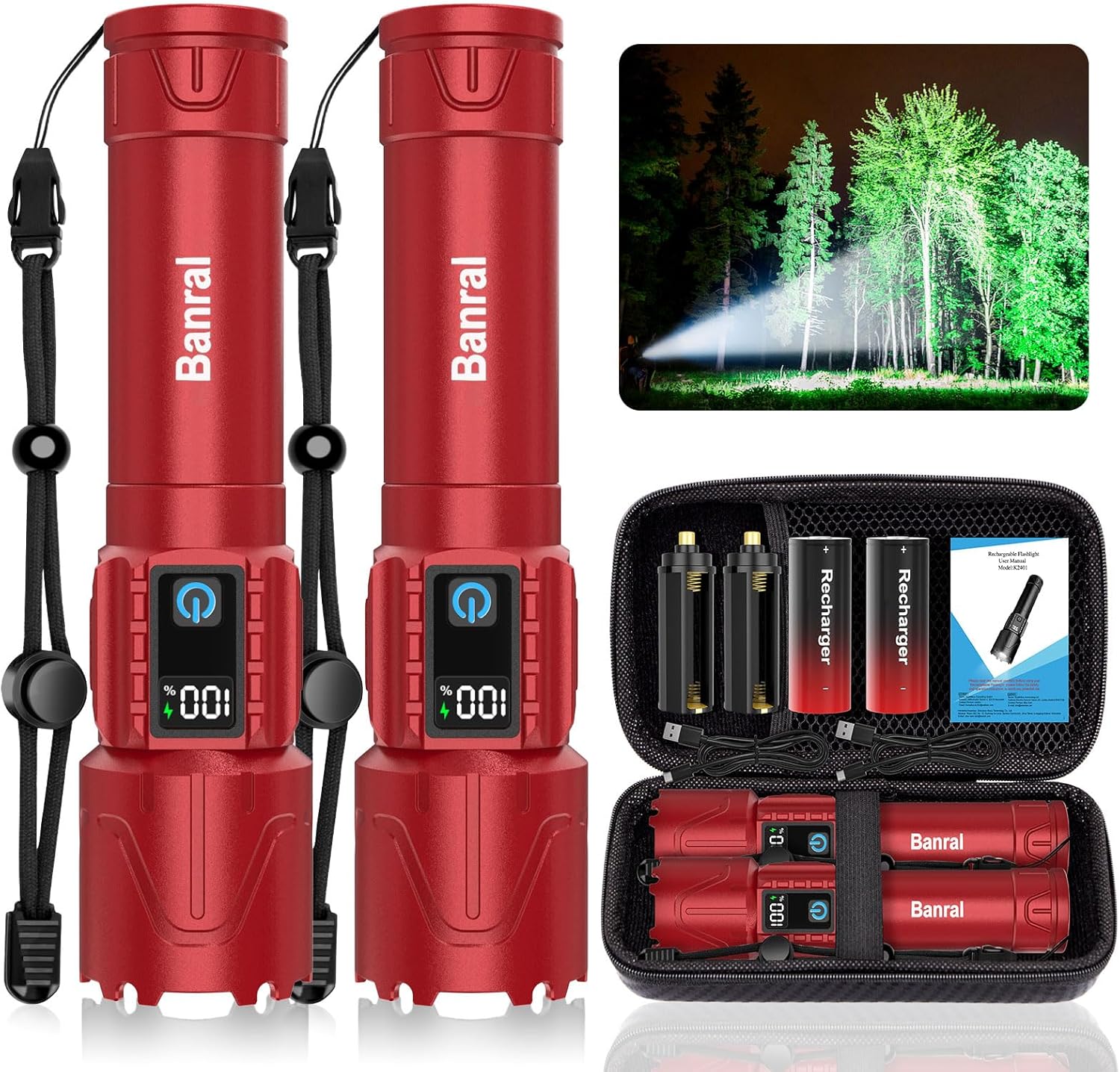Rechargeable Flashlights High Lumens - Tactical LED Light