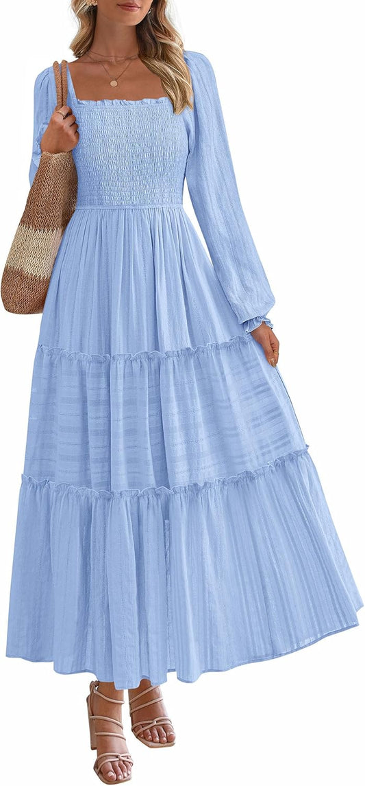 PRETTYGARDEN Fall Dresses for Women 2025 Elegant Maxi Style