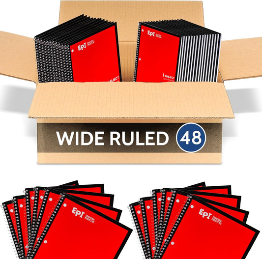 EPI Spiral Notebook - Durable 70 Sheets for School & Office Use