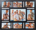 9-Opening Collage Picture Frame Wall Decor Black Multi Photo Frame