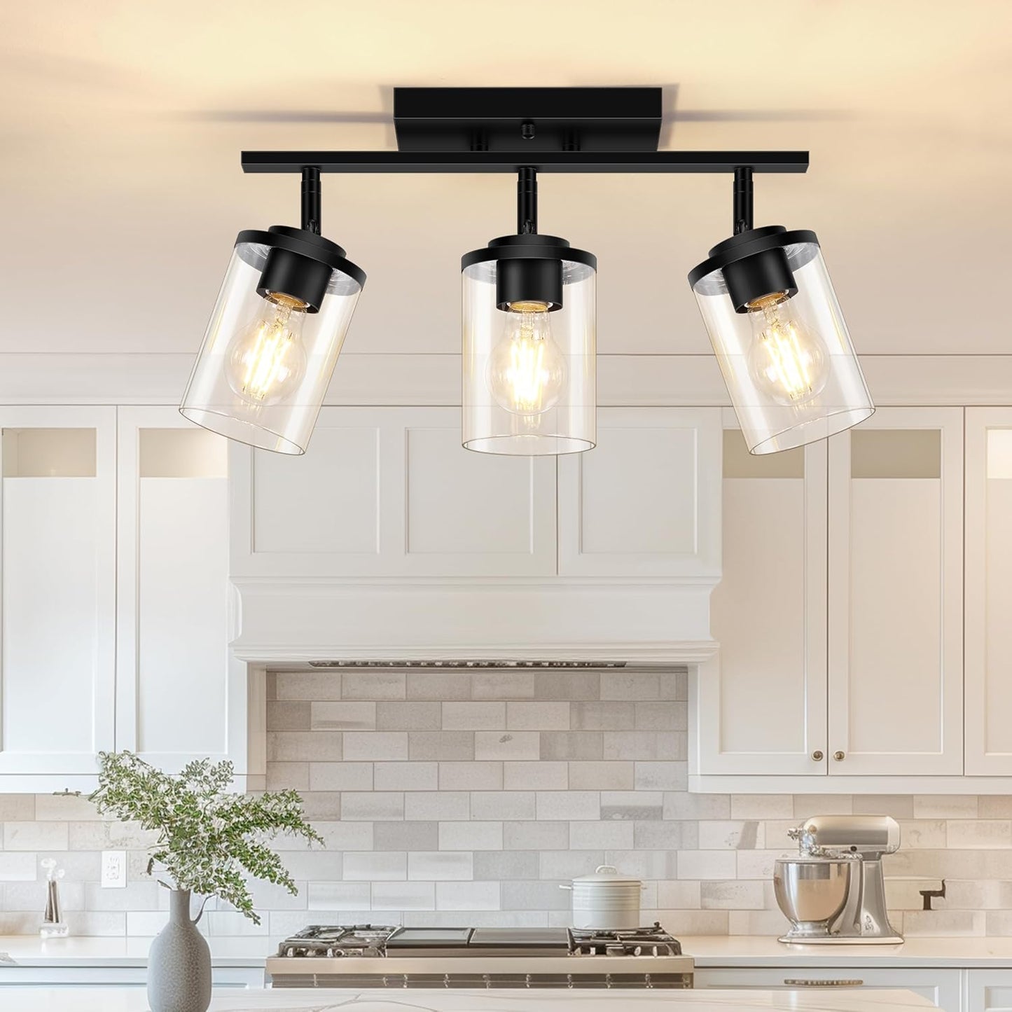 FadimiKoo 3-Lights Semi Flush Mount Ceiling Light for Modern Homes
