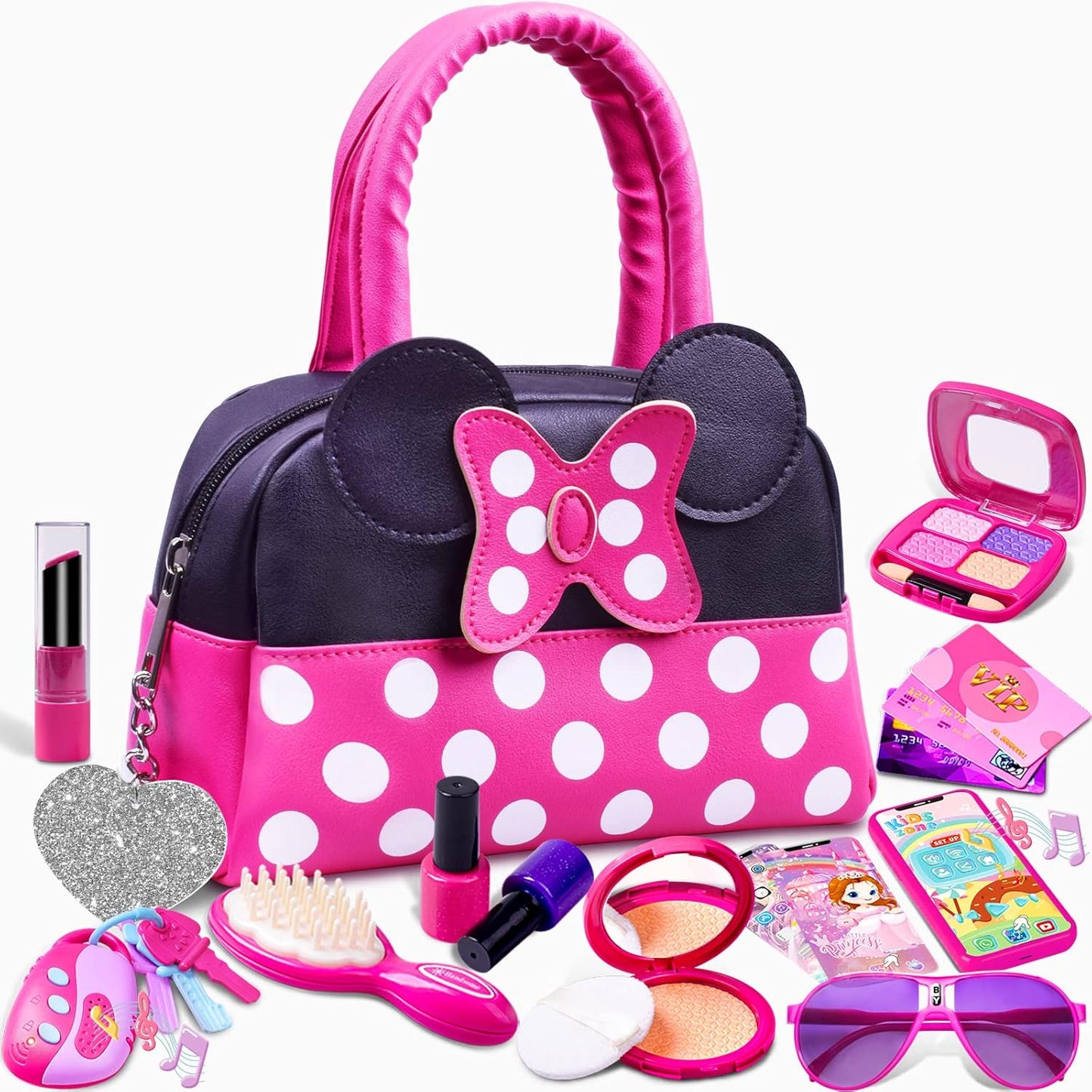Pretend Play Purse for Little Girls - Toddler Purse Set Fun