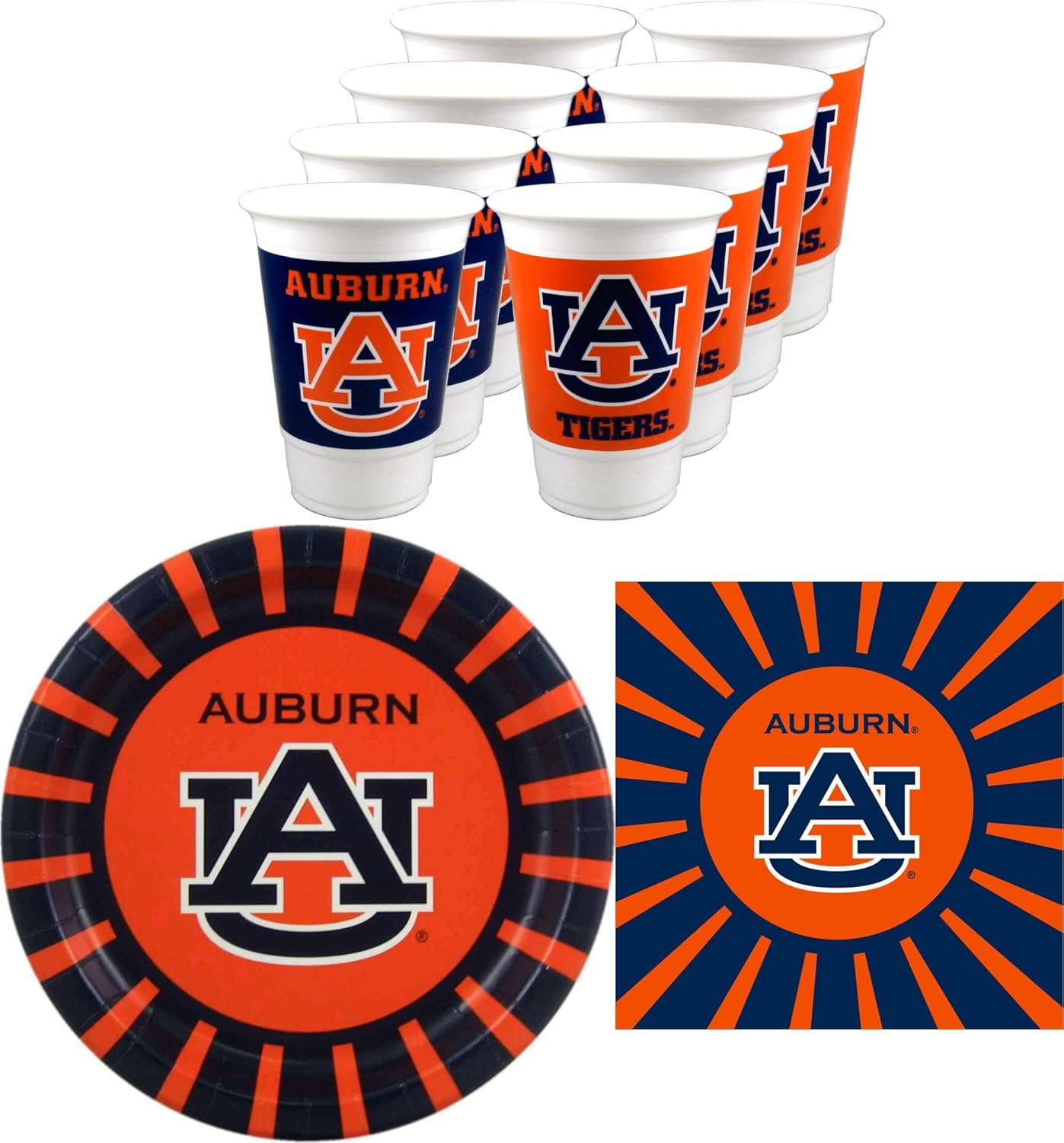 Auburn Tigers Party Supplies Set for 16 Guests by Westrick