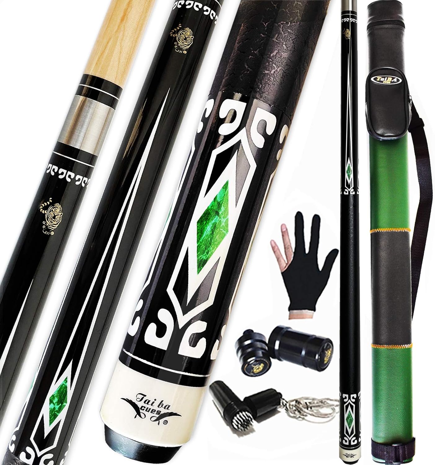Professional 58-Inch Pool Cue Stick with Hard Case and Accessories