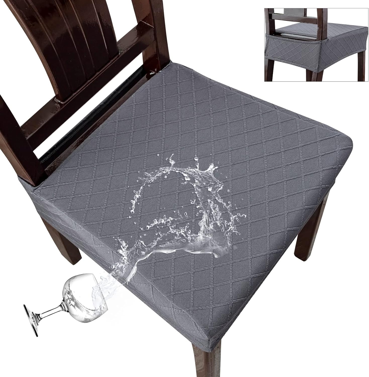 Genina Waterproof Chair Covers Set of 6 for Dining Room Use