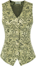 GRACE KARIN Womens Waistcoat Vest Vintage Steampunk Jacquard Features