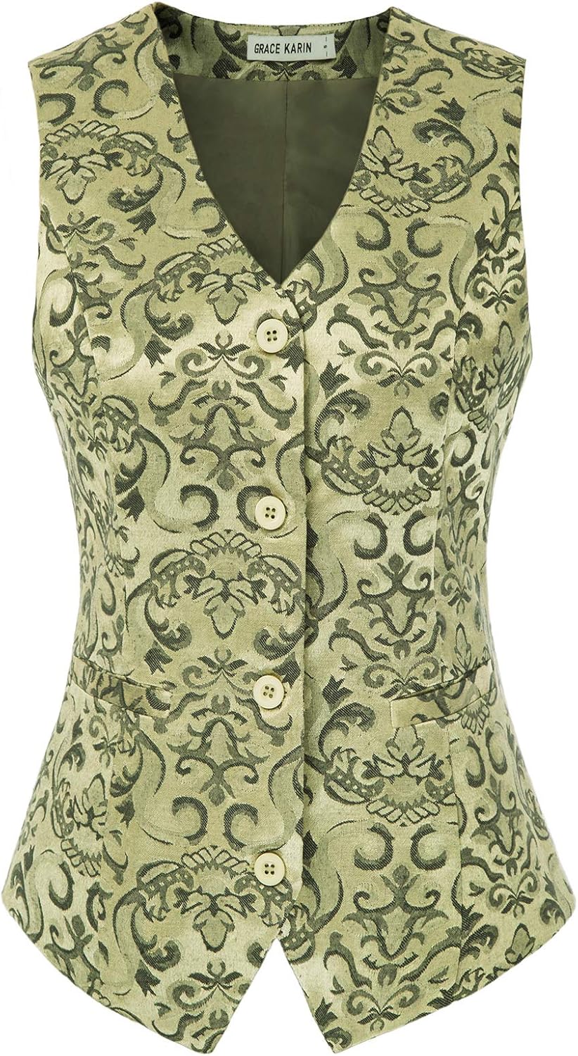 Vintage Steampunk Dress Jacquard Jacket for Women by GRACE KARIN