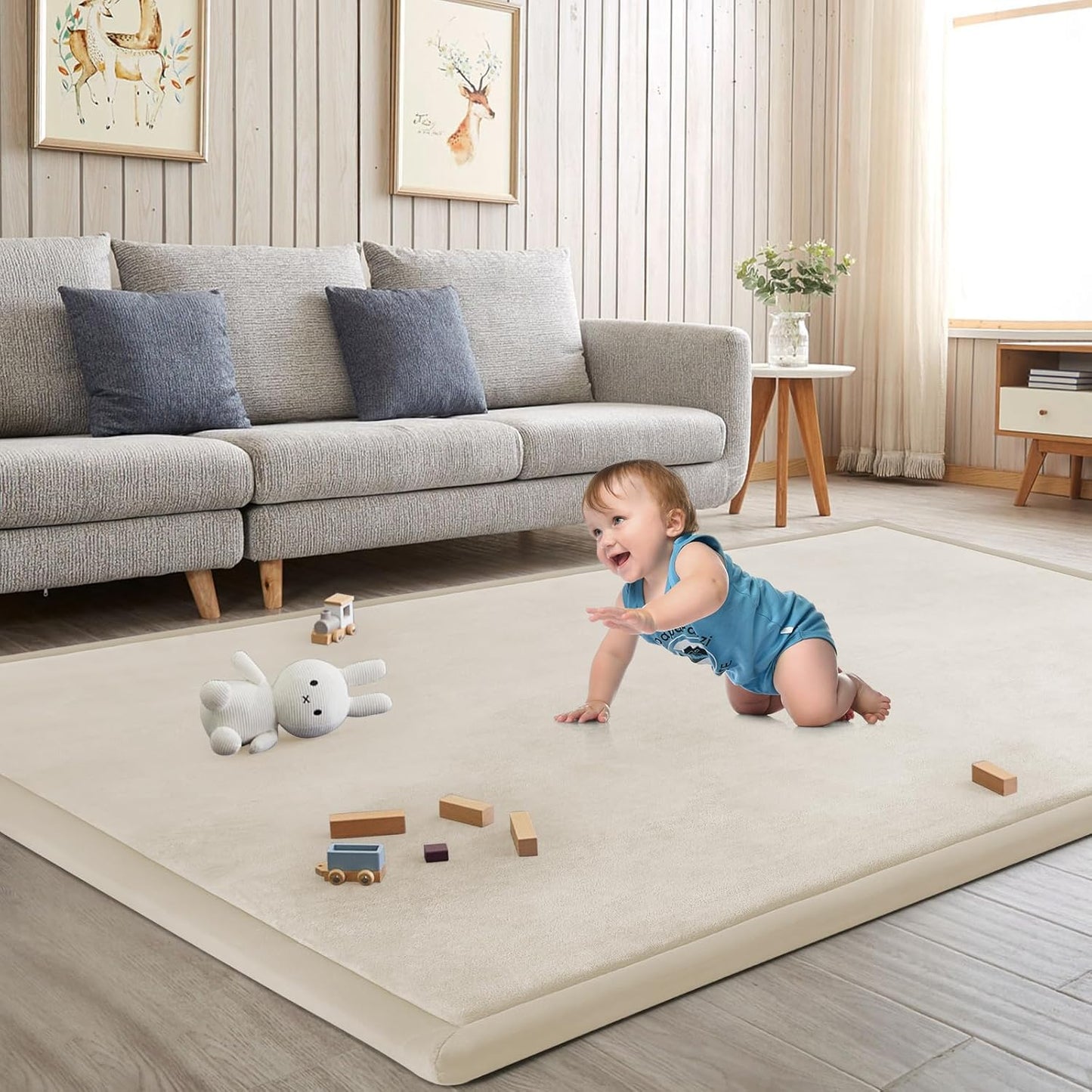 Baby Play Mat for Floor Tummy Time Rug - Safe & Comfy Design