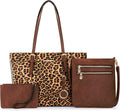 Leopard Print 3-Piece Tote Bag Set for Women by Montana West
