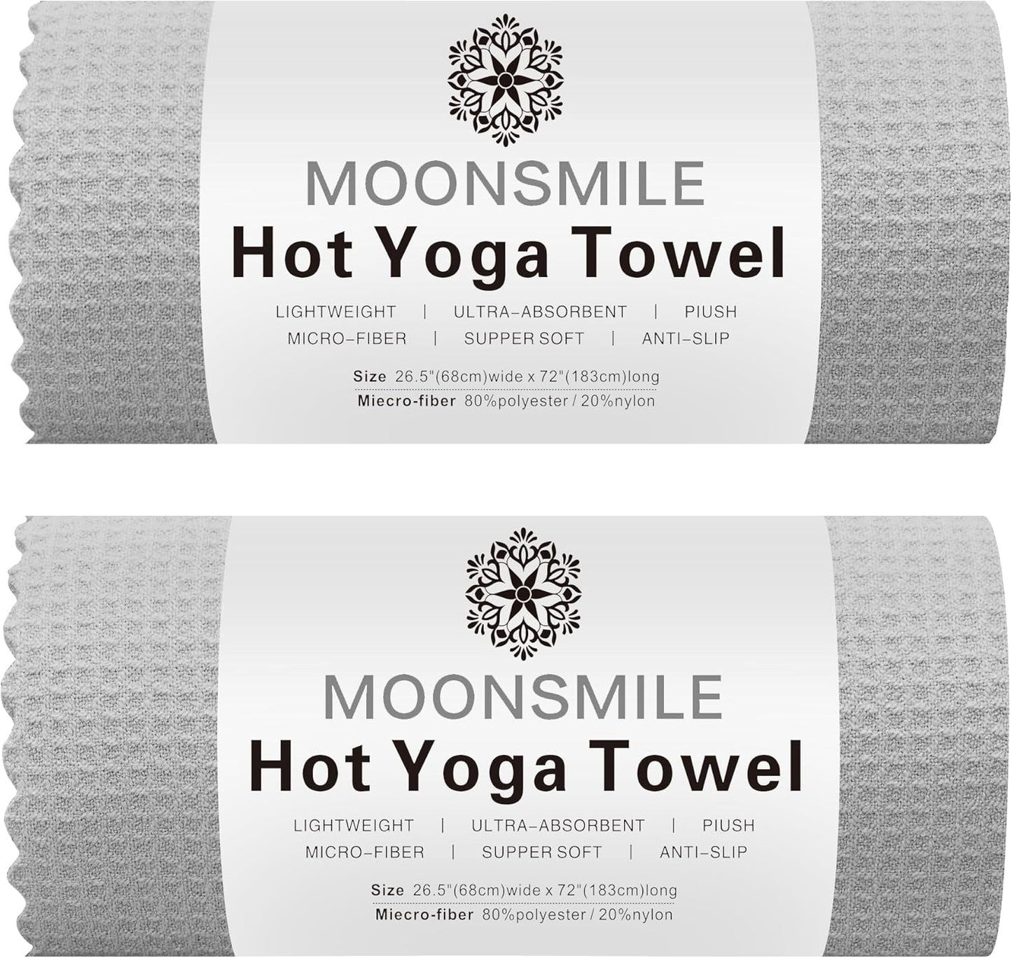 Non-Slip Microfiber Yoga Towels x2 | Super Absorbent