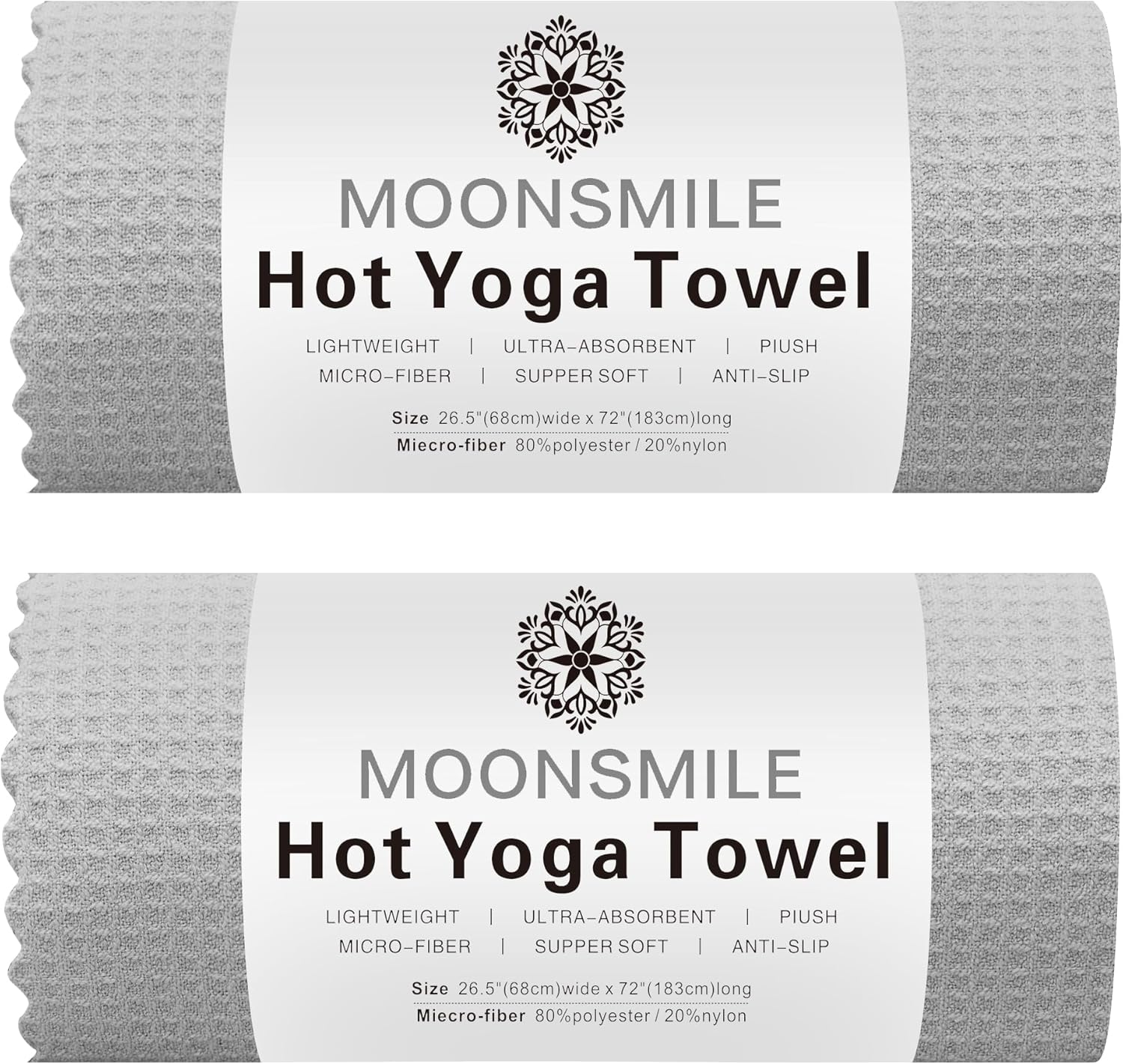 Non-Slip Microfiber Yoga Towels x2 | Super Absorbent