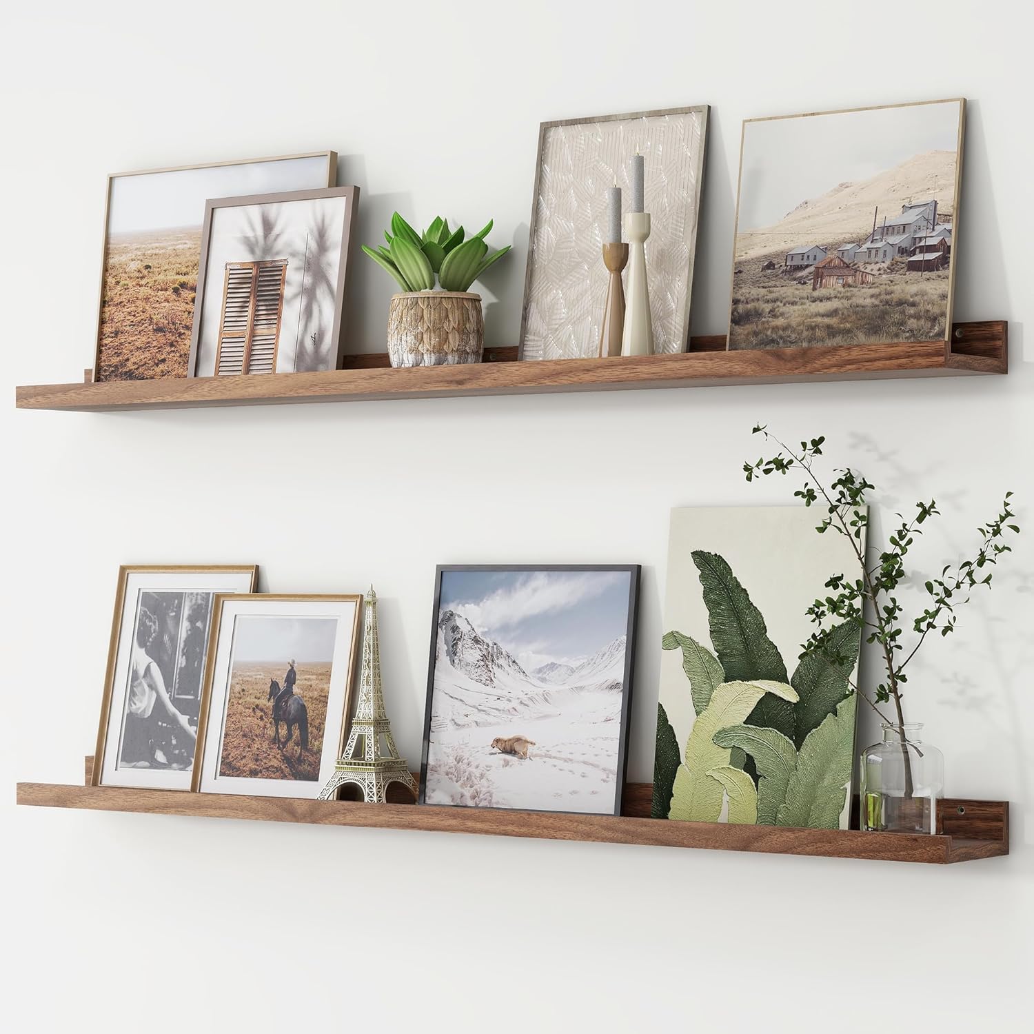 Picture Ledge Shelf Set of 2 for Kids Books and Decor Storage