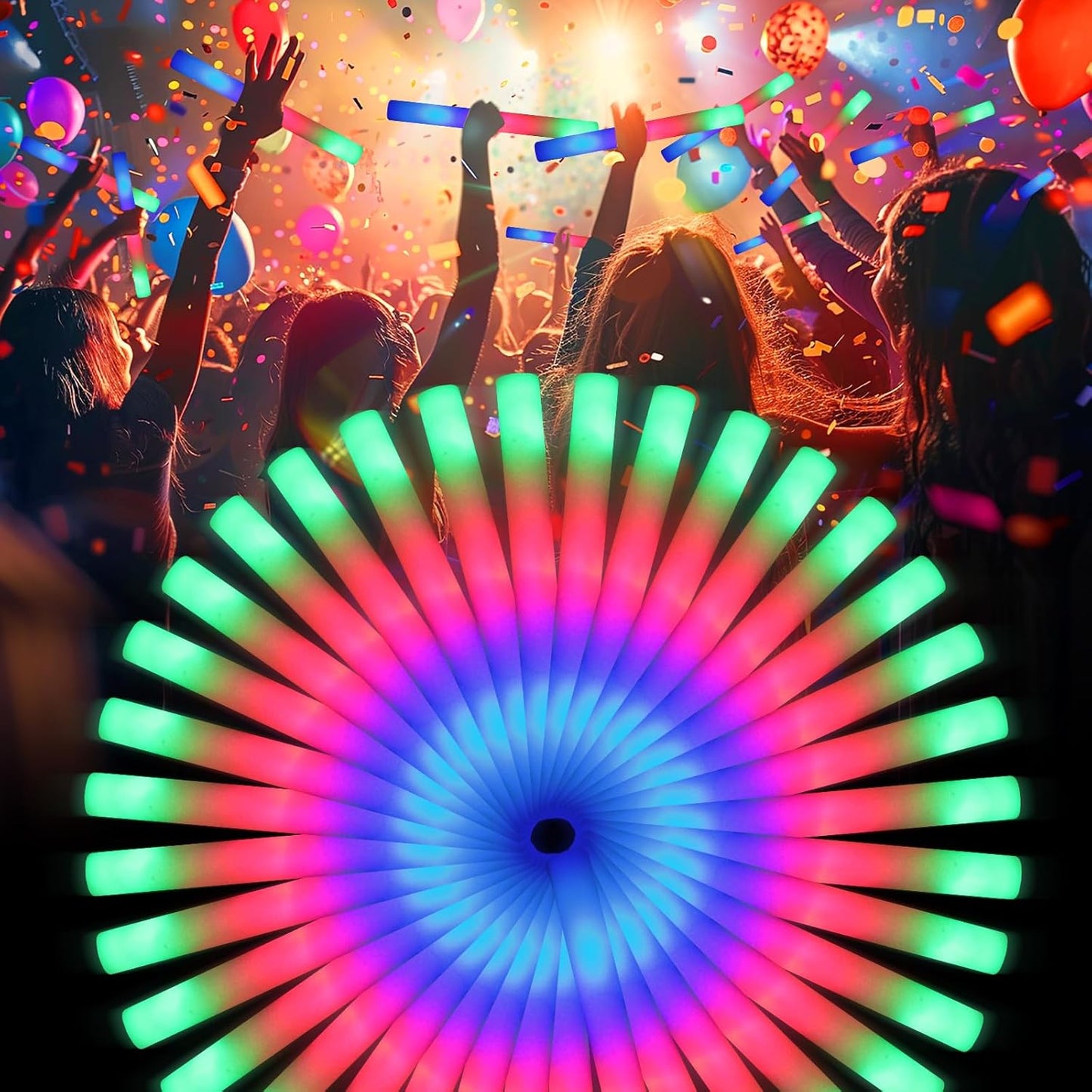 225 Foam Glow Sticks for Parties - Light Up Fun Supplies