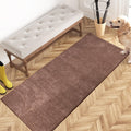 Dirt Trapping Door Mat 24 in x 59 in Brown-Light Cream - Low Profile