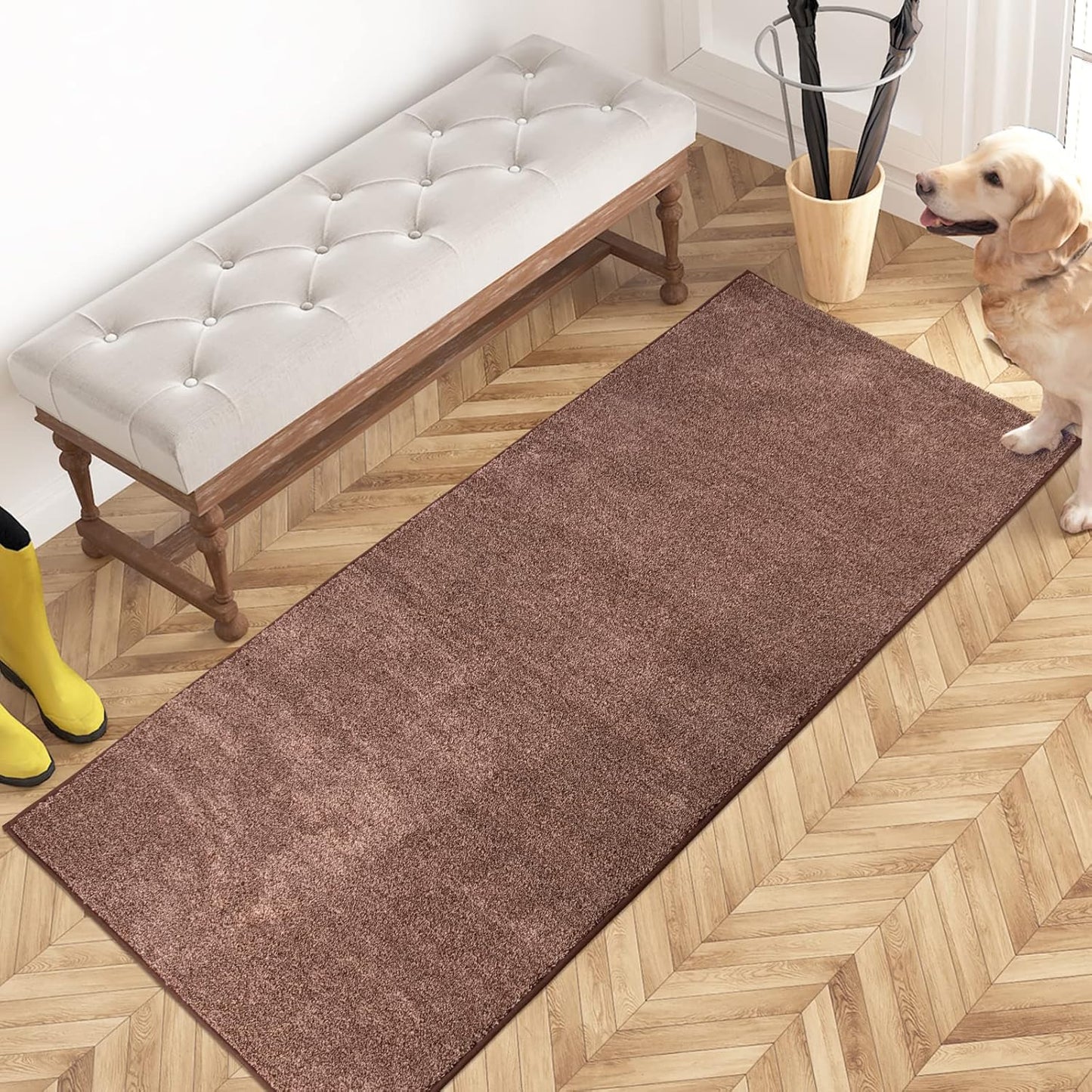 PURRUGS Dirt Trapping Door Mat 24in x 59in for Muddy Shoes