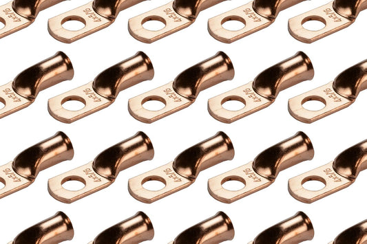 TEMCo 100 Pack Bare Copper Welding Battery Cable Ends for Durability