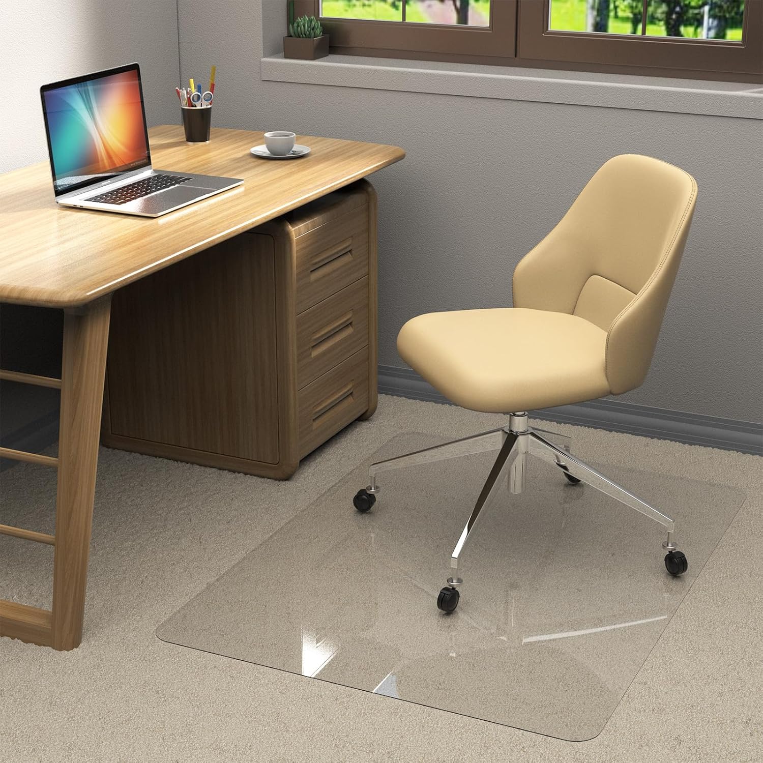 Crystal Clear Heavy Duty Desk Chair Mat - Protects Floors!
