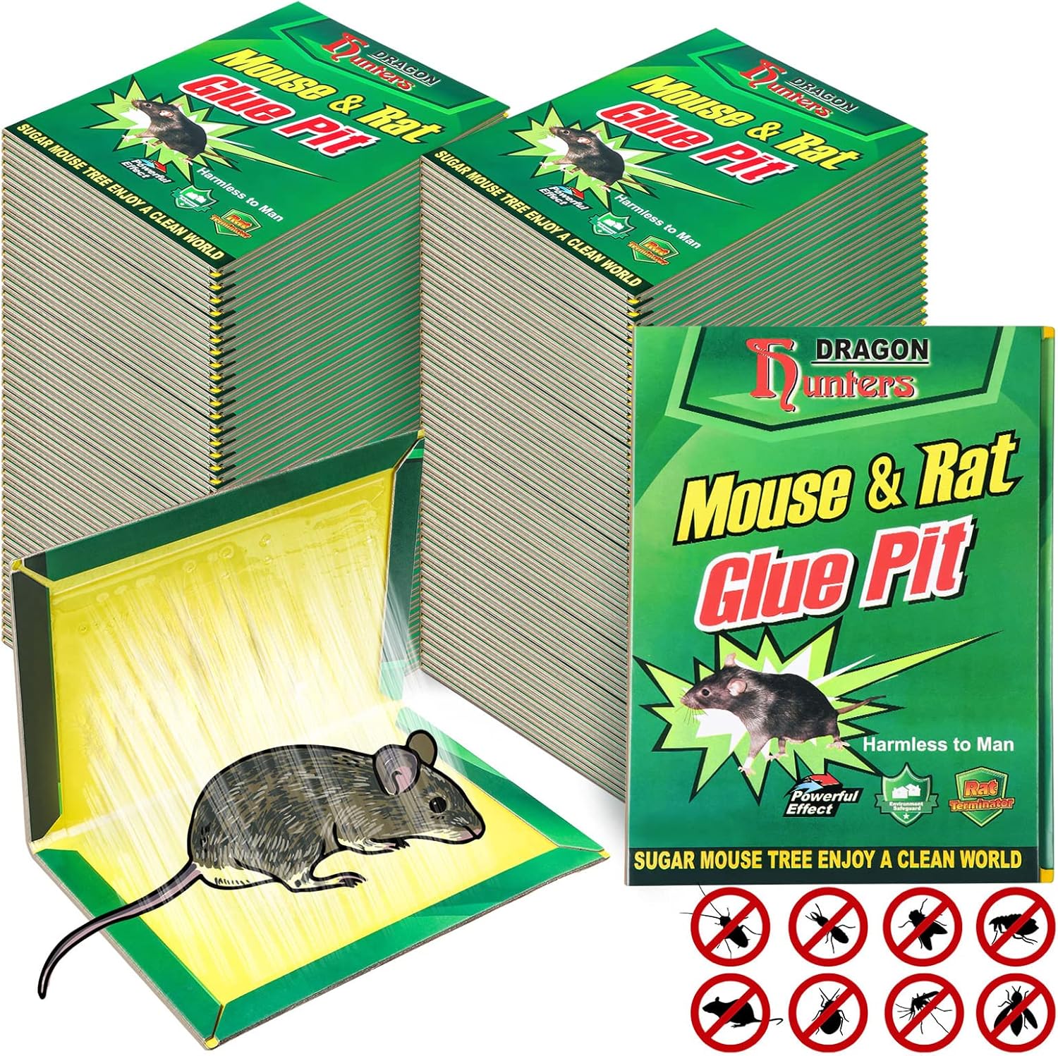 48 Pack Enhanced Stickiness Mouse Glue Traps by Qualirey