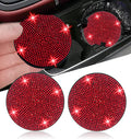 Bling Car Cup Holder Coaster 2.75 in Red - Sparkling Interior Upgrade