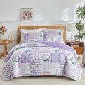 Joyreap California King Floral Patchwork Quilt Set - Reversible