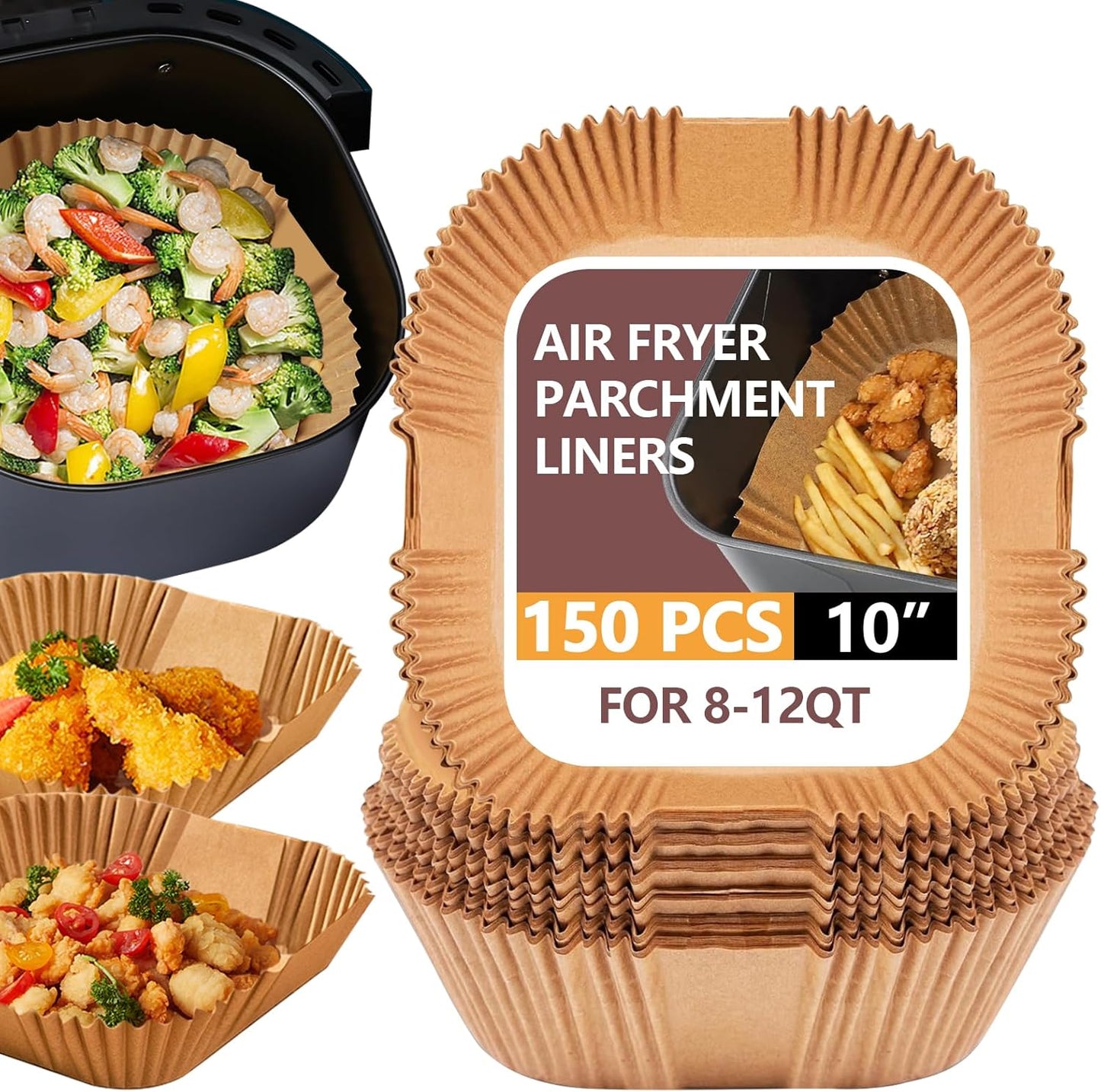 150 Non-Stick Air Fryer Liners by UBeesize