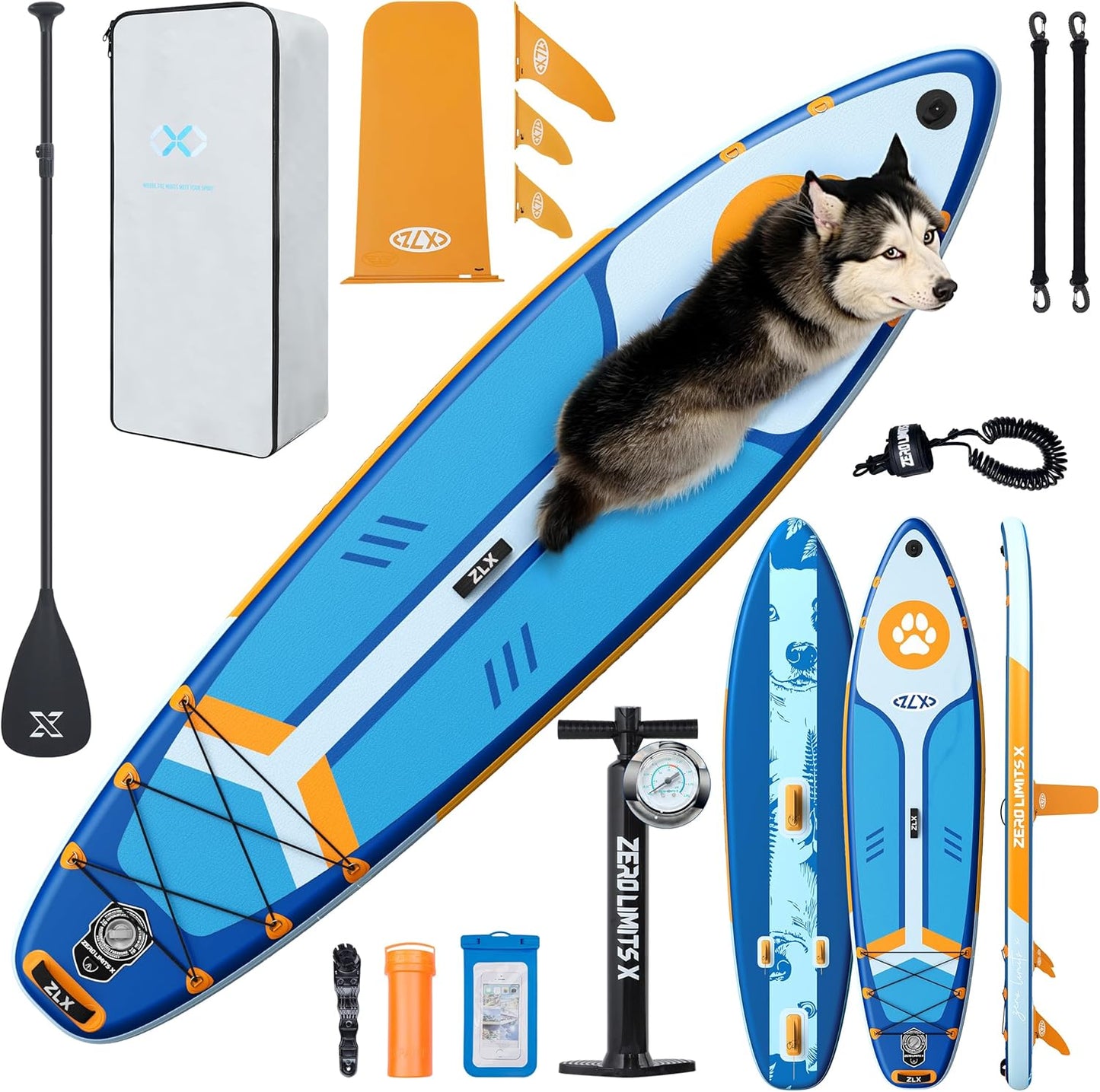 ZLX Inflatable Stand Up Paddle Board for All Skill Levels