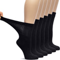 Hugh Ugoli Women's Relaxed Fit Crew Socks for Diabetic Comfort